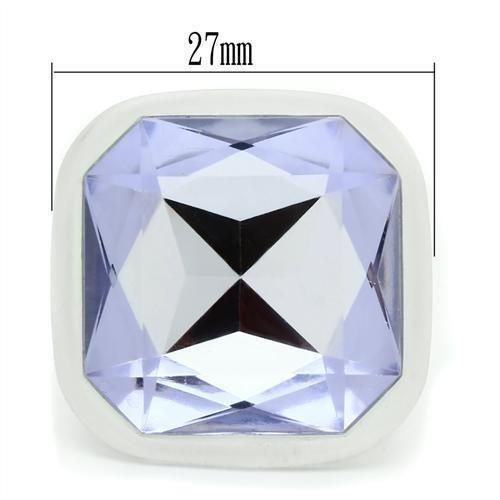 VL013 -  Resin Ring with Synthetic Acrylic in Light Amethyst-1