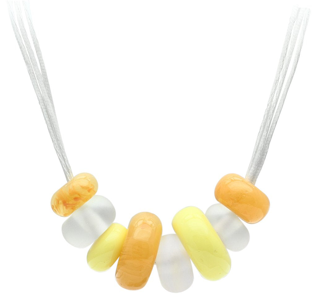 VL022 -  Resin Necklace with Synthetic Synthetic Stone in Multi Color-0