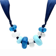 VL023 -  Resin Necklace with Synthetic Synthetic Stone in Multi Color-0