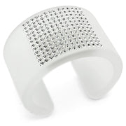 VL026 -  Resin Bangle with Top Grade Crystal  in Clear-0