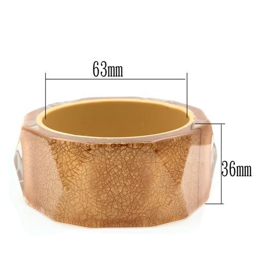 VL027 -  Resin Bangle with Synthetic Synthetic Stone in Brown-1