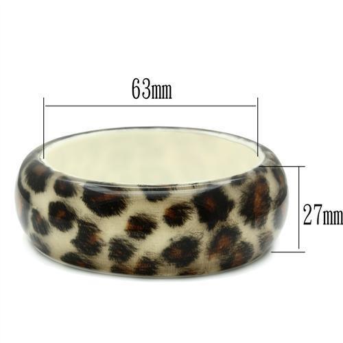 VL033 -  Resin Bangle with Synthetic Synthetic Stone in Animal pattern-1