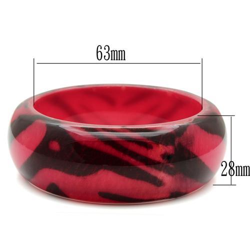 VL036 -  Resin Bangle with Synthetic Synthetic Stone in Animal pattern-1