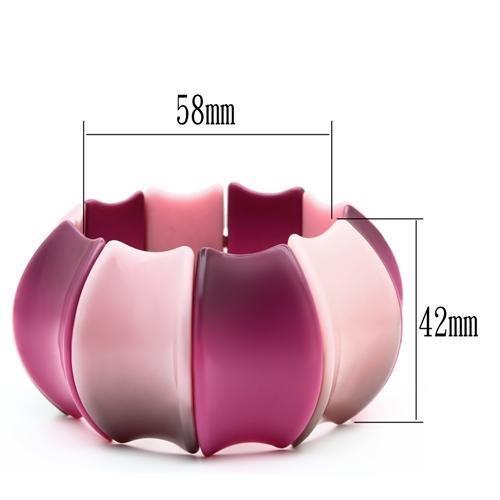 VL038 -  Resin Bracelet with Synthetic Synthetic Stone in Multi Color-1