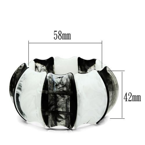 VL039 -  Resin Bracelet with Synthetic Synthetic Stone in Multi Color-1