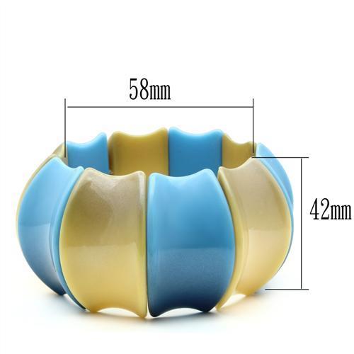 VL040 -  Resin Bracelet with Synthetic Synthetic Stone in Multi Color-1