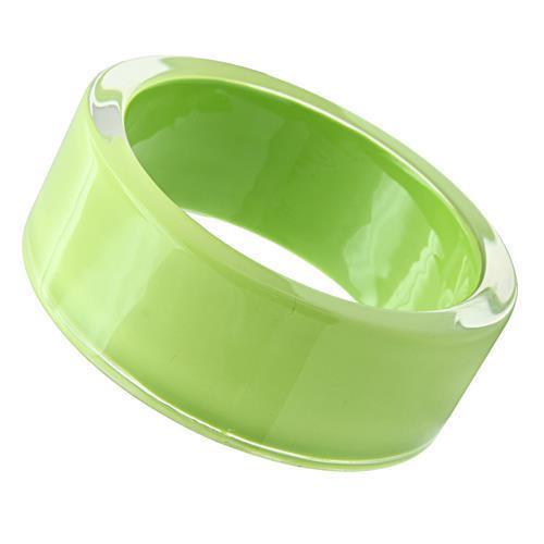 VL041 -  Resin Bangle with Synthetic Synthetic Stone in Peridot-0
