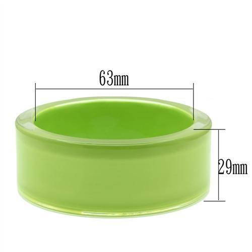 VL041 -  Resin Bangle with Synthetic Synthetic Stone in Peridot-1