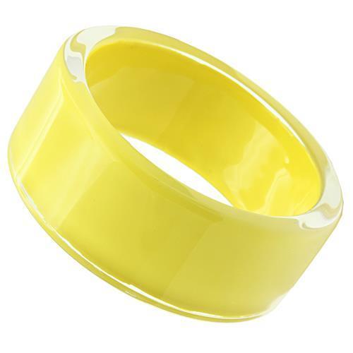 VL042 -  Resin Bangle with Synthetic Synthetic Stone in Citrine Yellow-0