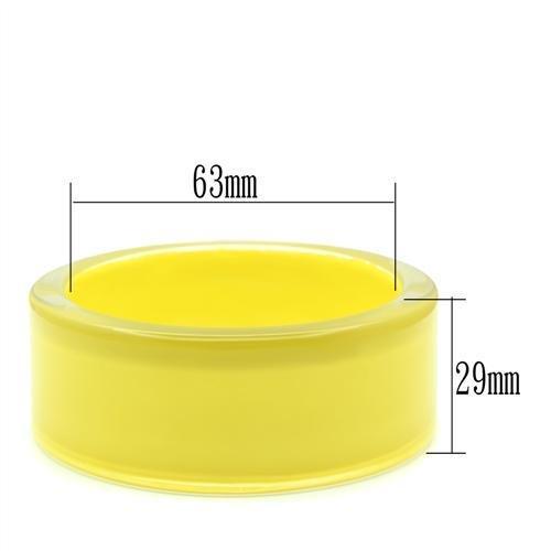 VL042 -  Resin Bangle with Synthetic Synthetic Stone in Citrine Yellow-1