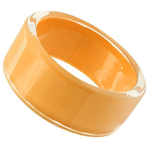 VL043 -  Resin Bangle with Synthetic Synthetic Stone in Orange-0