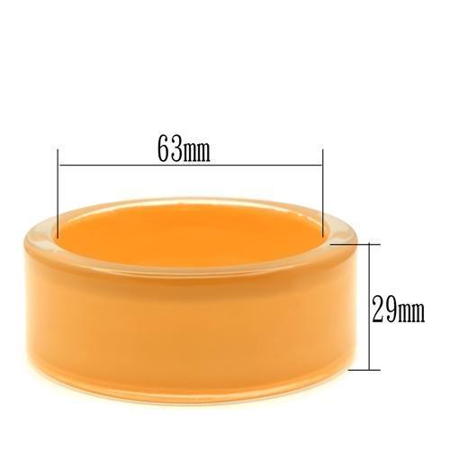 VL043 -  Resin Bangle with Synthetic Synthetic Stone in Orange-1