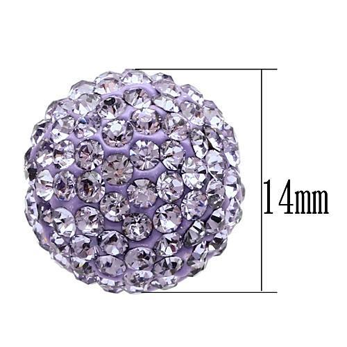 VL056 - Rhodium Brass Chain Pendant with Top Grade Crystal  in Light Amethyst-2