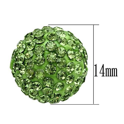 VL060 - Rhodium Brass Chain Pendant with Top Grade Crystal  in Emerald-2